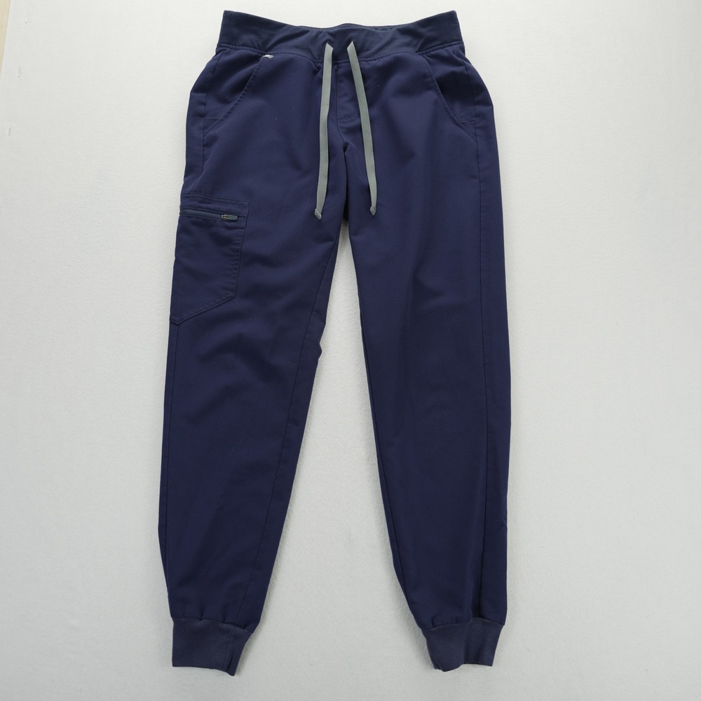 Figs Technical Collection Zamora Navy Blue Scrub Joggers Small Womens